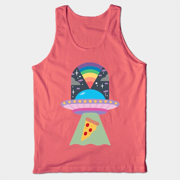 Alien Pizza Tank Top by MarylinRam18